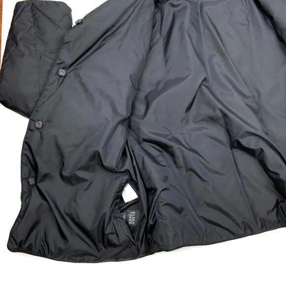 Eileen Fisher Black Riversable Down Filled Short Jacket PM - Picture 15 of 16